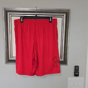 Under Armour Red Men's Athletic Shorts with Logo
